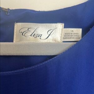 Blue Asymmetrical A-Line Cocktail Dress